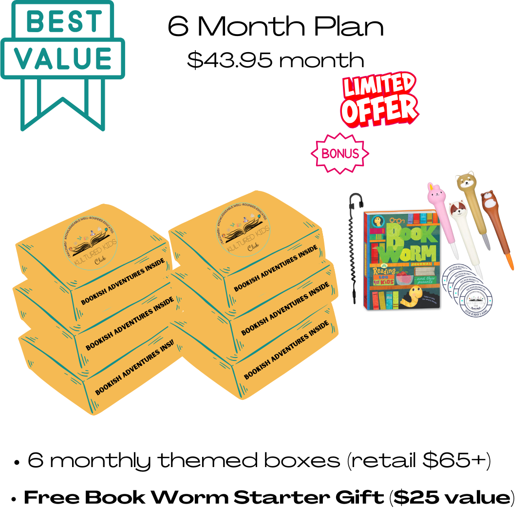 Kultured Kids Club Book Mail: 6 Month Subscription - Ages 4-10