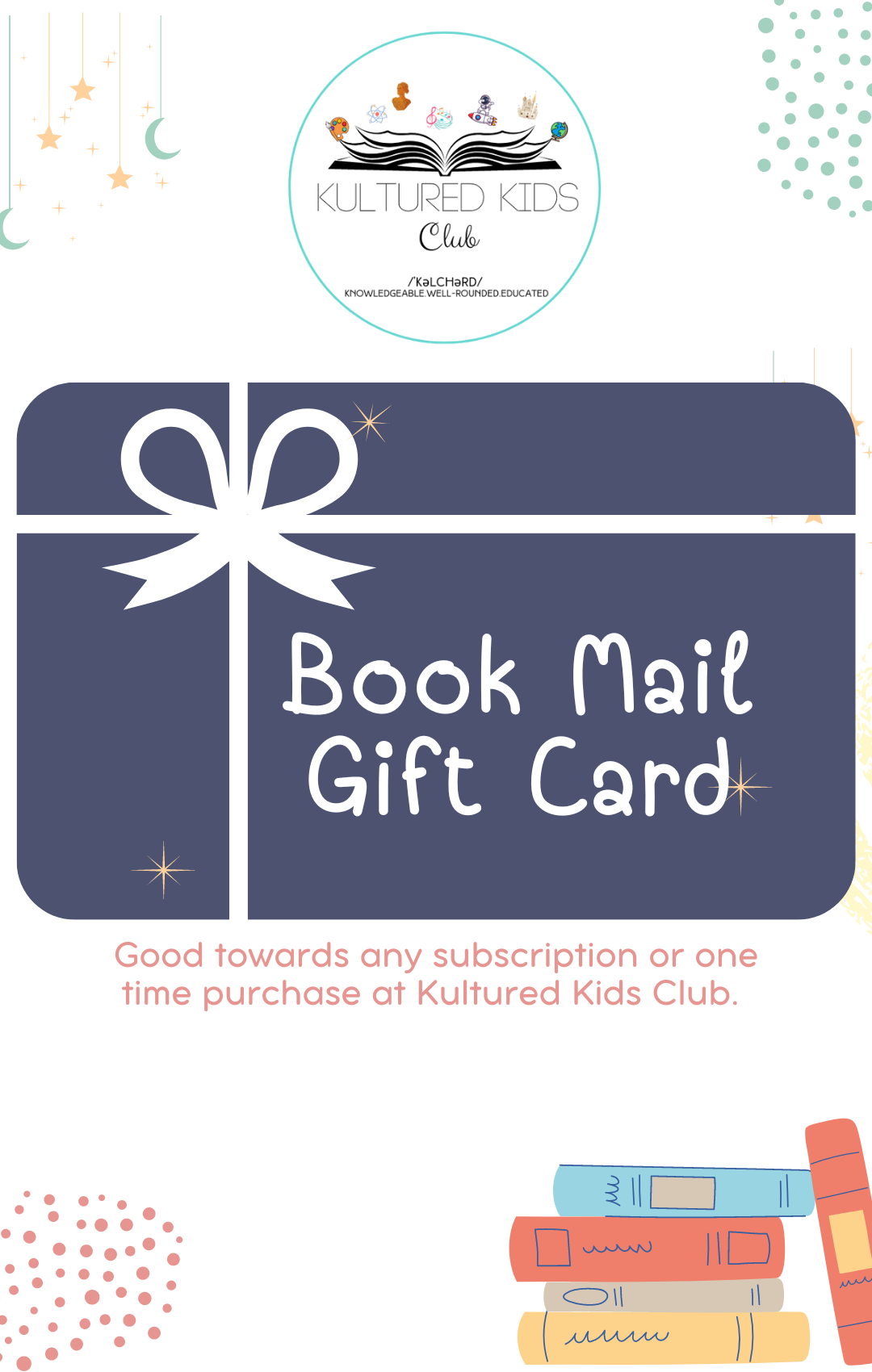 Kultured Kids Club Book Mail Gift Card